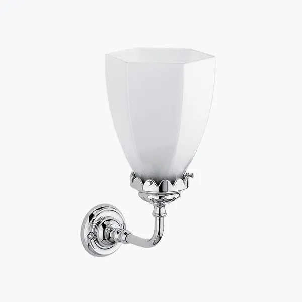  Volevatch Luminaires Applique seule avec coupelle à vis, bras droit (rosace bombée) IP44