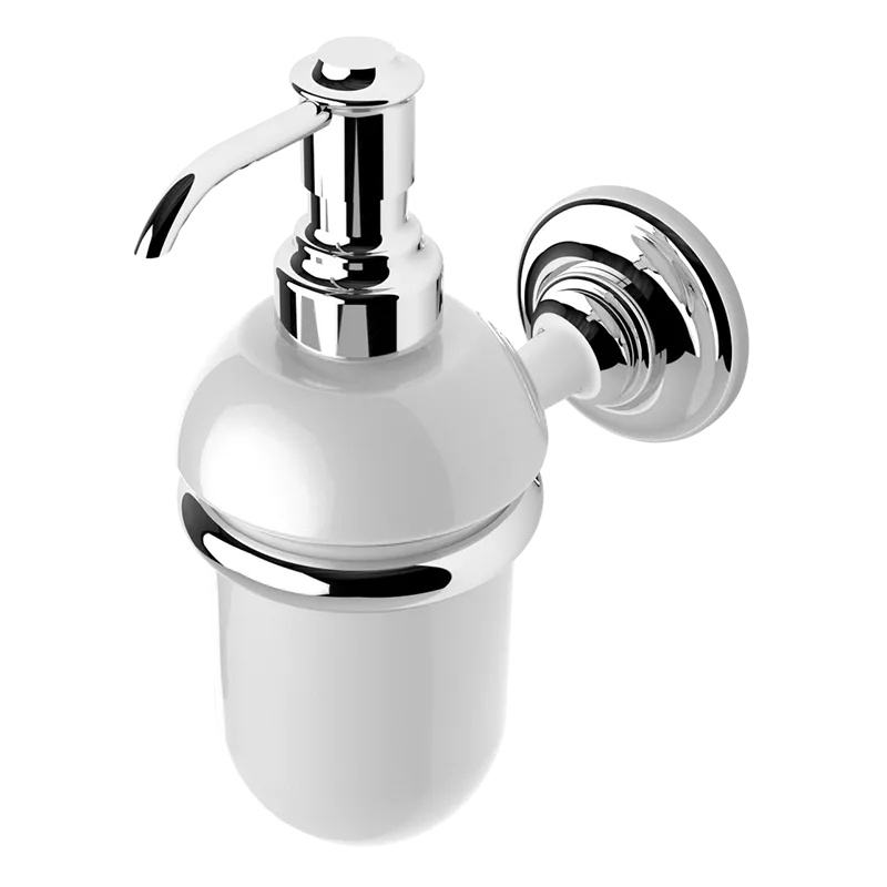  Volevatch Accessories Distributeur de savon mural en métal et verre dépoli (avec attache) petit modèle