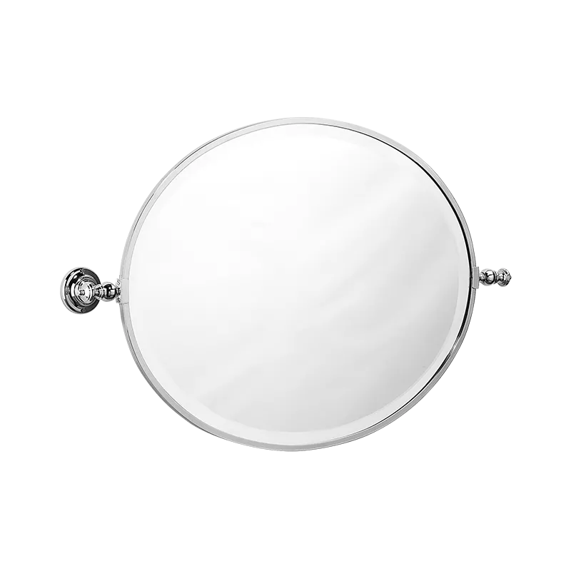 Miroir ovale, pivotant, horizontal, rosaces pleines 475x360mm