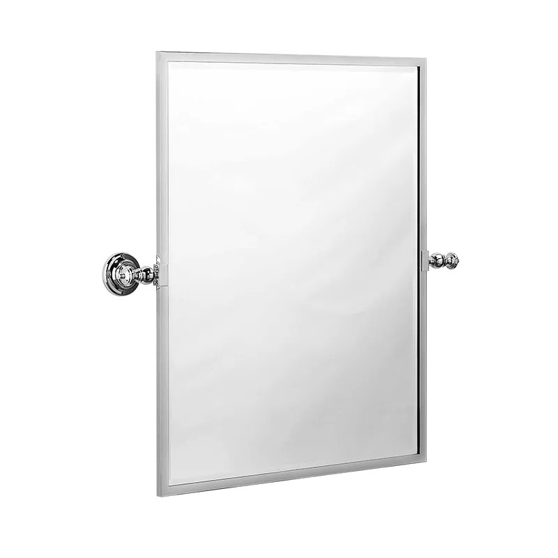 Miroir rectangulaire, pivotant, vertical, rosaces pleines 450x600mm