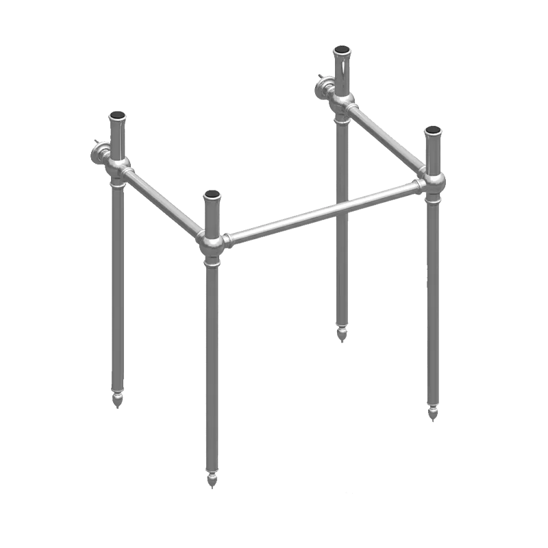 Piètement Bistrot 4 pieds seul pour lavabo Néoclassique 69x56cm