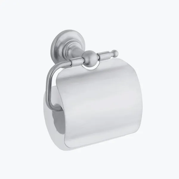 Porte-papier toilette avec couvercle rosace pleine