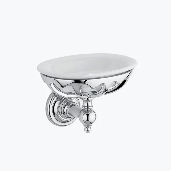 Porte-savon mural coupelle porcelaine bras droit