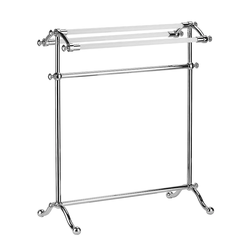  Volevatch Porte-serviettes Porte-serviettes sur pieds, barres verre, 70x26x79cm