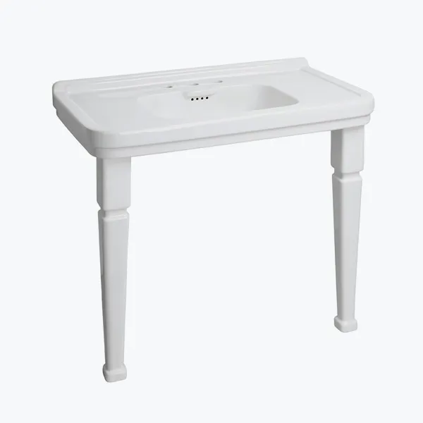  Volevatch Basin Lavabo Adam 105x60 cm et ses colonnes (trop plein avec 4 trous)