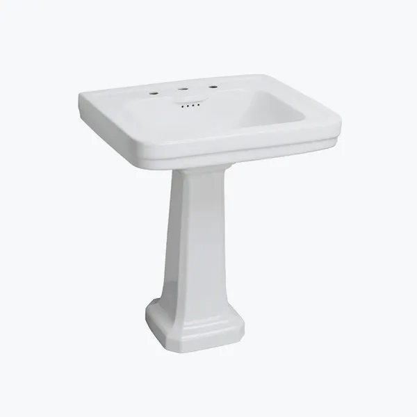  Volevatch Sanitaires Lavabo Adam 69x57 cm et sa colonne (trop plein avec 4 trous)