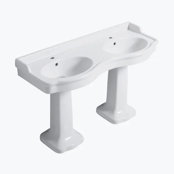  Volevatch Sanitaires Lavabo double en porcelaine Palladio 141x55cm