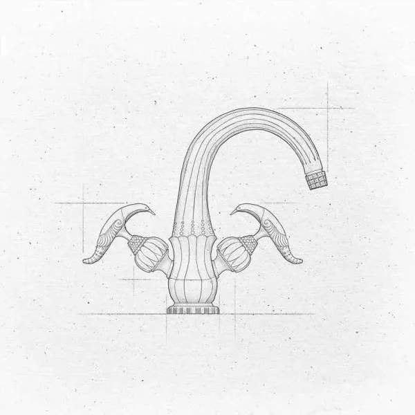  Volevatch Les Oiseaux du Paradis Siphon décoratif pour lavabo