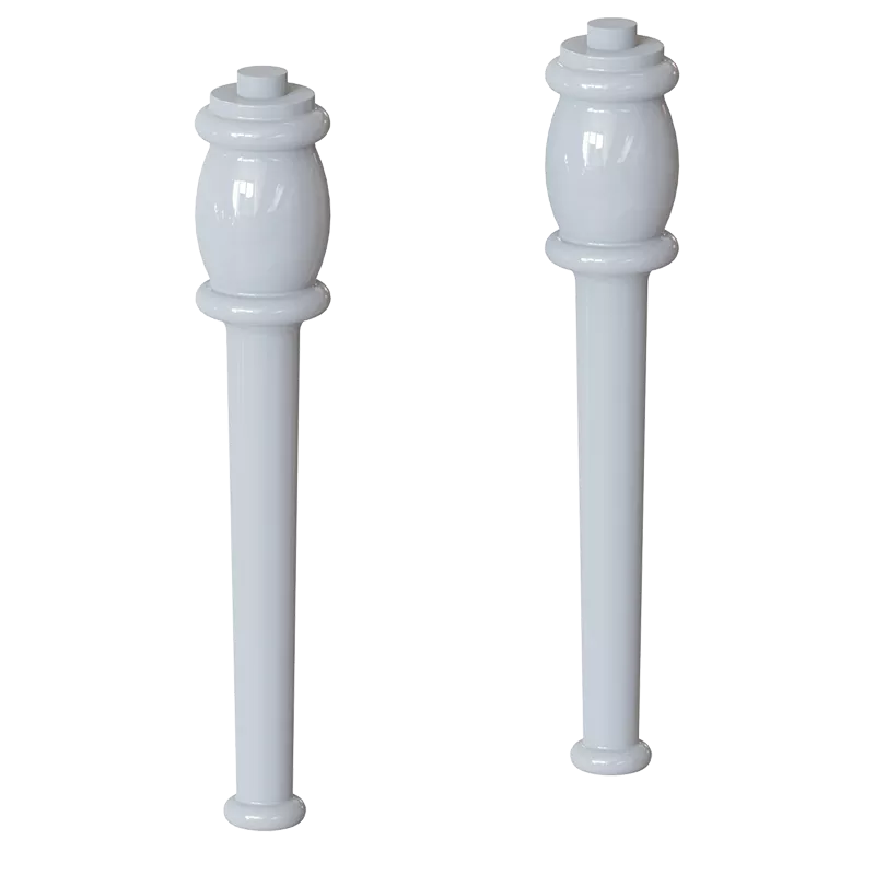 Paire de colonnes en porcelaine pour lavabo double Palladio