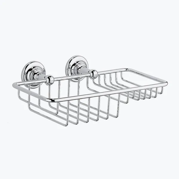  Volevatch Accessories Porte-savon avec filet avec 2 rosaces pleines (30*14,5 cm)