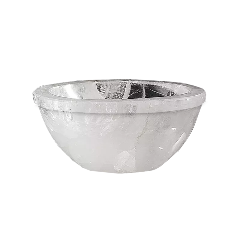 Vasque en Cristal de Roche ronde sur mesure