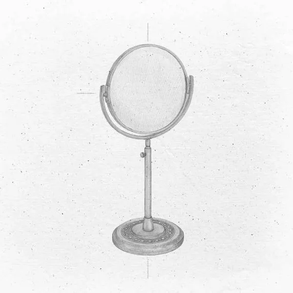 Miroir grossissant (X5) réversible à poser