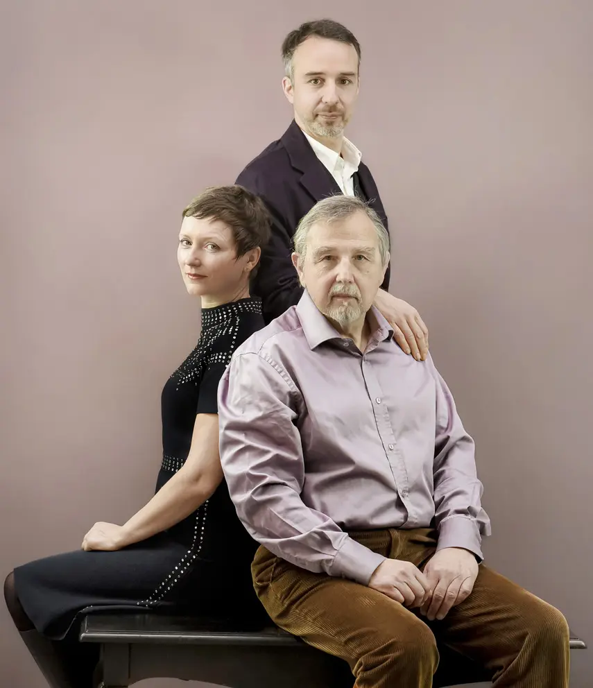 Nathalie, Serge e Igor Volevatch.