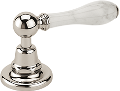 Carpe & Lyre - Carrara marble lever handle